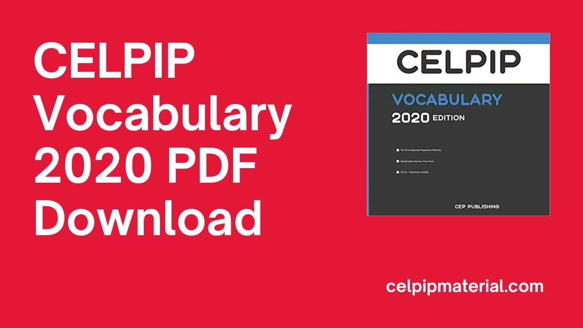 CELPIP VOCABULARY 2020 PDF download