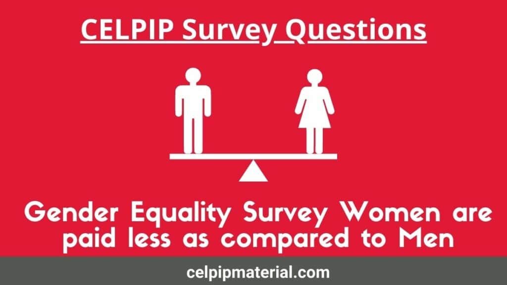 survey for Gender Equality CELPIP Writing