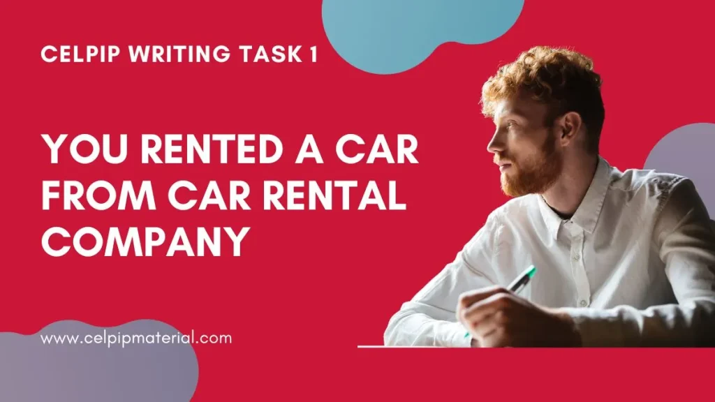 you rented a car from car rental company