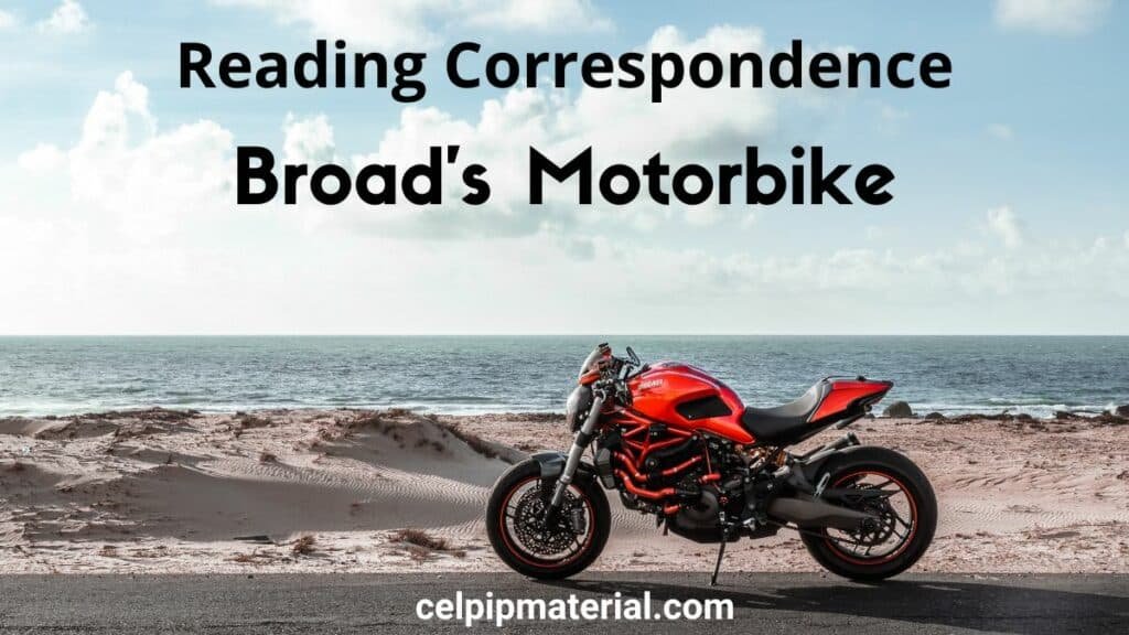 CELPIP Reading Correspondence Brad's Motorbike