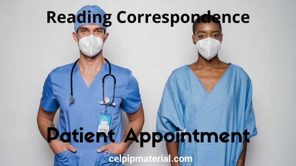 CELPIP Reading Correspondence Patient Appointment