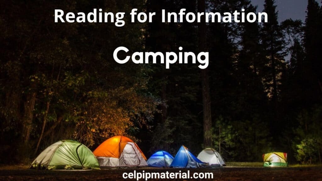 CELPIP Reading for Information Camping