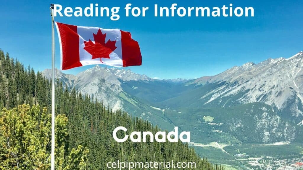 CELPIP Reading for Information Canada