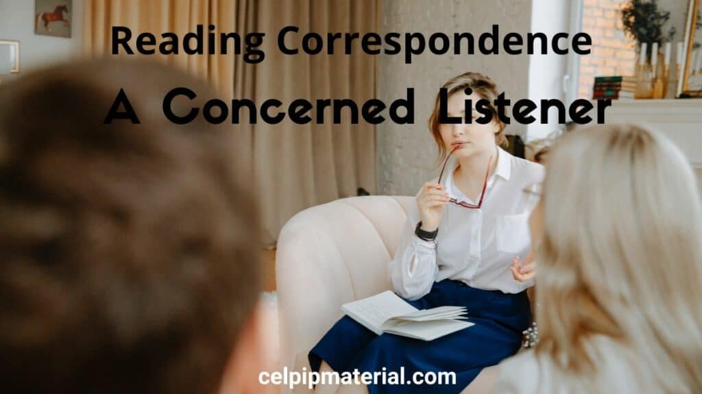 CELPIP Reading Correspondence A Concerned Listener