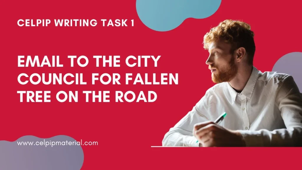 email to the city council for fallen tree on the road