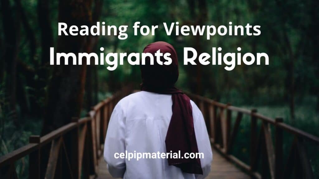 CELPIP Reading for Viewpoints Immigrants Religion