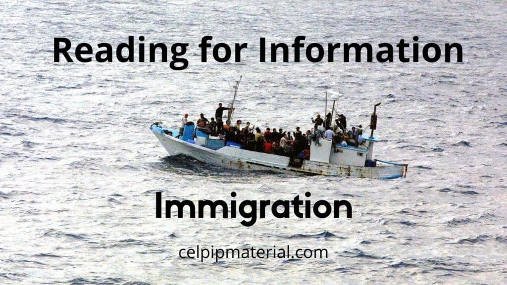 CELPIP Reading for Information Immigration